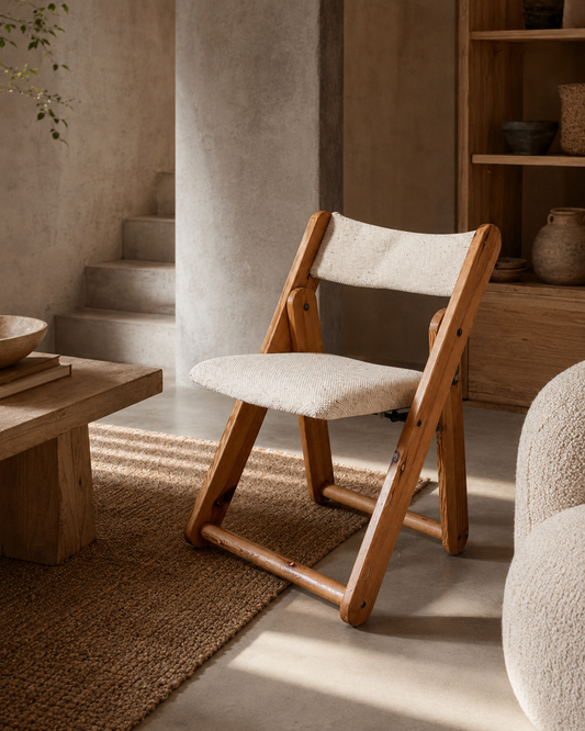 Vintage IKEA Kon-Tiki Pine Folding Chair by Gillis Lundgren, c. 1970s