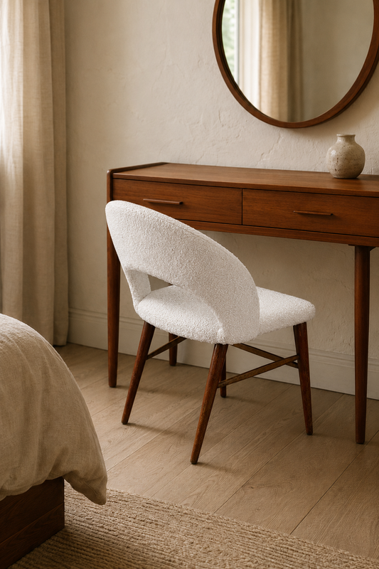 Frode Holm Danish Bouclé Vanity Chair, c. 1960s
