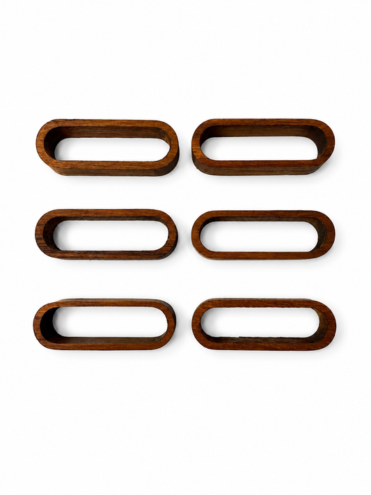 Vintage Bangkok Teak Napkin Rings by Laurids Lønborg Denmark