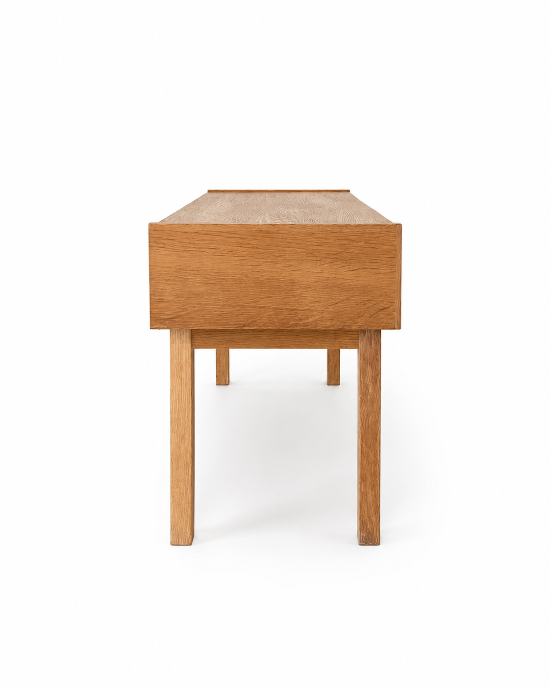 Vintage Danish Oak & Blue Tile Chest, Attributed to Pedersen & Hansen, c. 1960s
