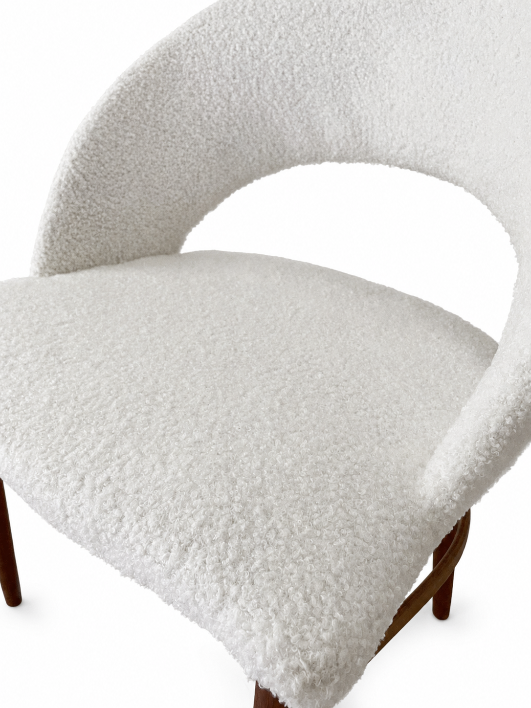 Frode Holm Danish Bouclé Vanity Chair, c. 1960s
