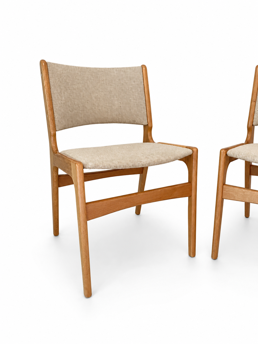 Pair of Vintage Danish Oak Dining Chairs in the Style of Erik Buch