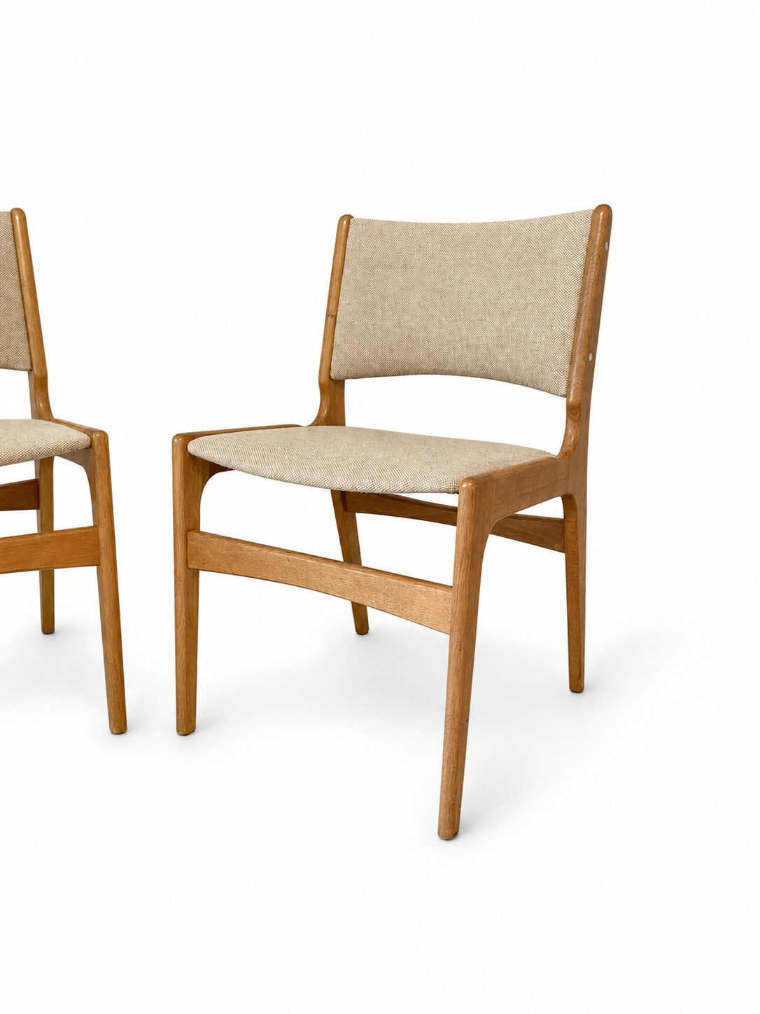 Pair of Vintage Danish Oak Dining Chairs in the Style of Erik Buch