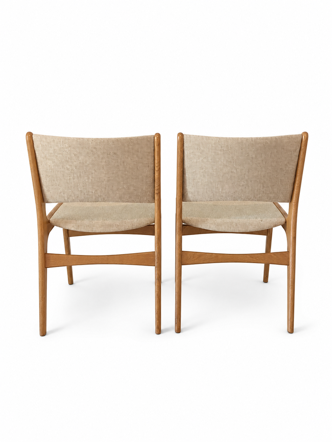Pair of Vintage Danish Oak Dining Chairs in the Style of Erik Buch