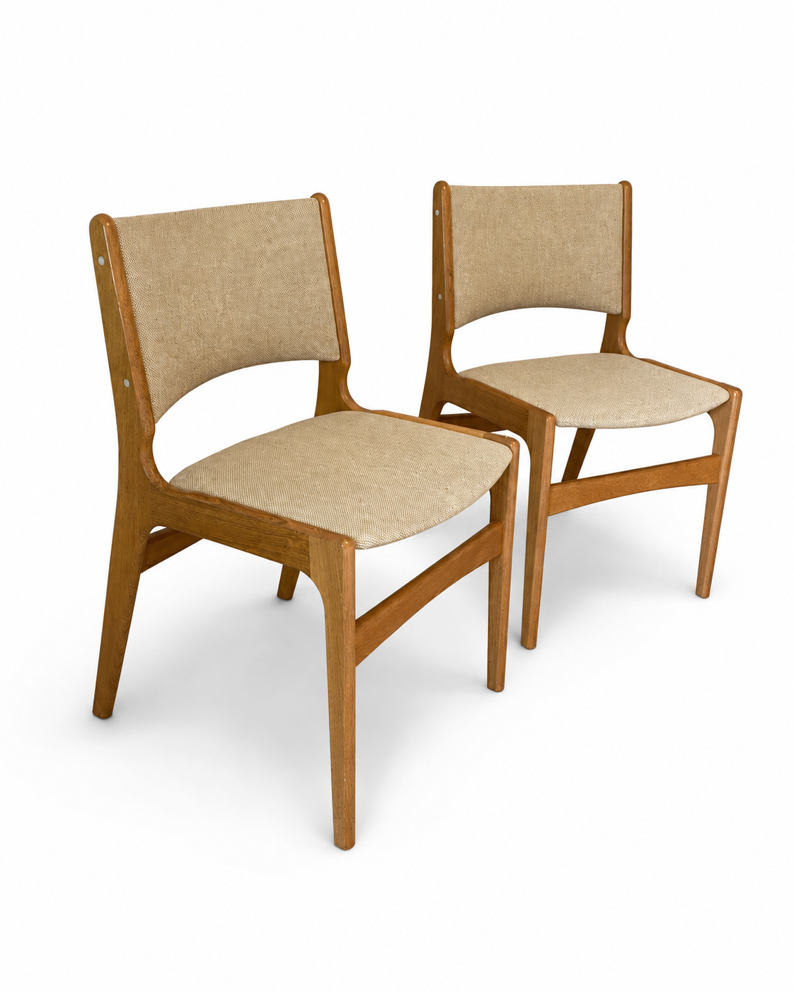 Pair of Vintage Danish Oak Dining Chairs in the Style of Erik Buch