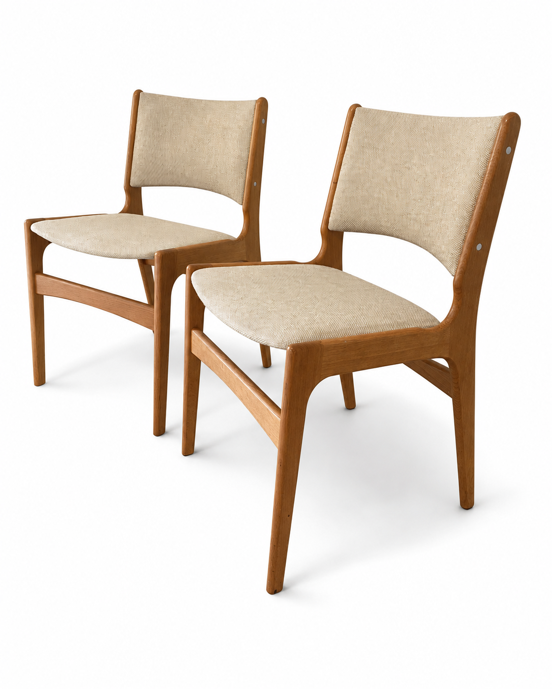 Pair of Vintage Danish Oak Dining Chairs in the Style of Erik Buch