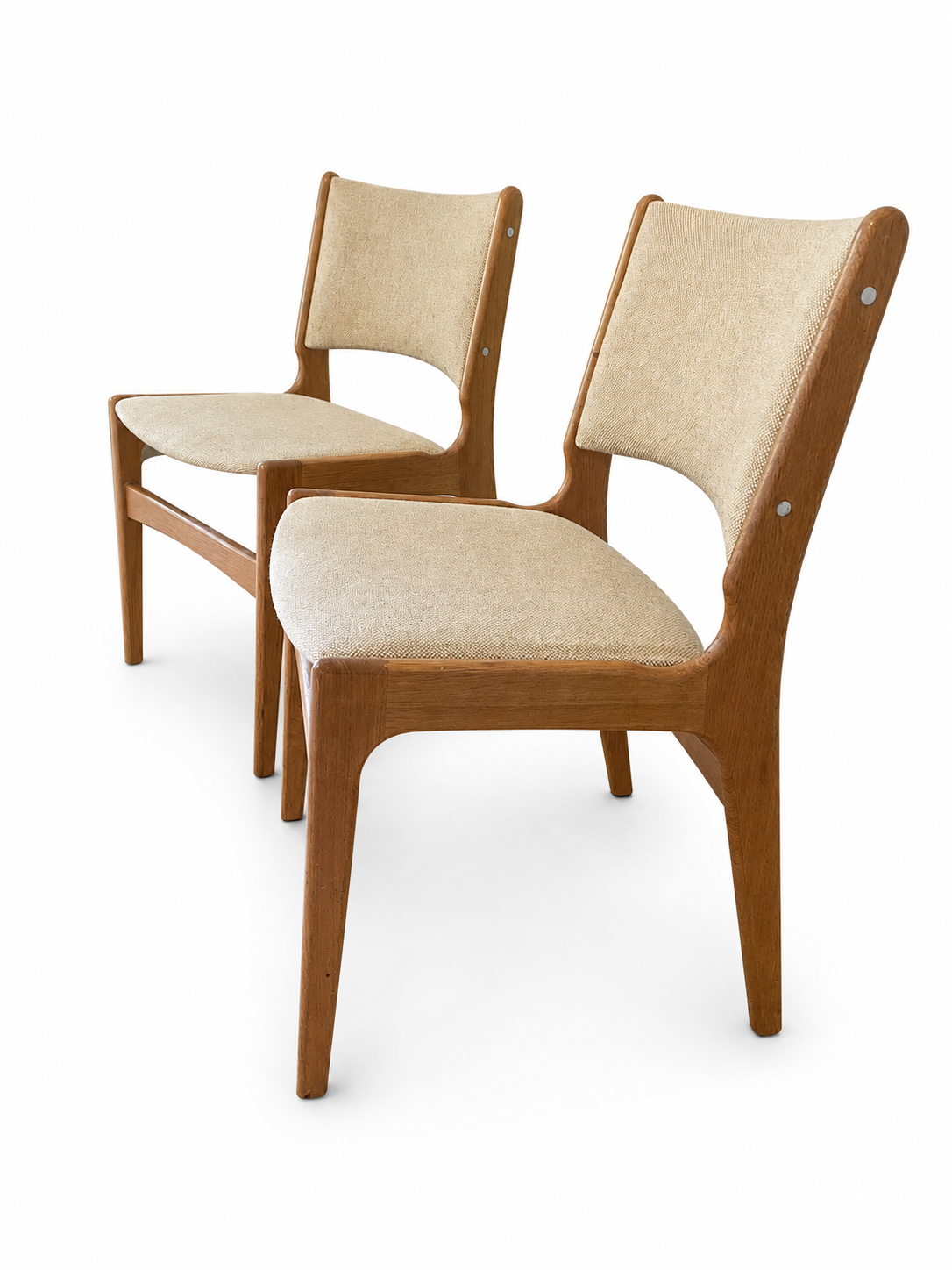 Pair of Vintage Danish Oak Dining Chairs in the Style of Erik Buch