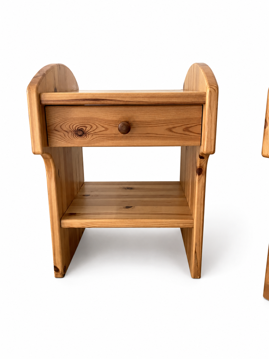 Pair of Vintage Swedish Pine Nightstands, c. 1970s