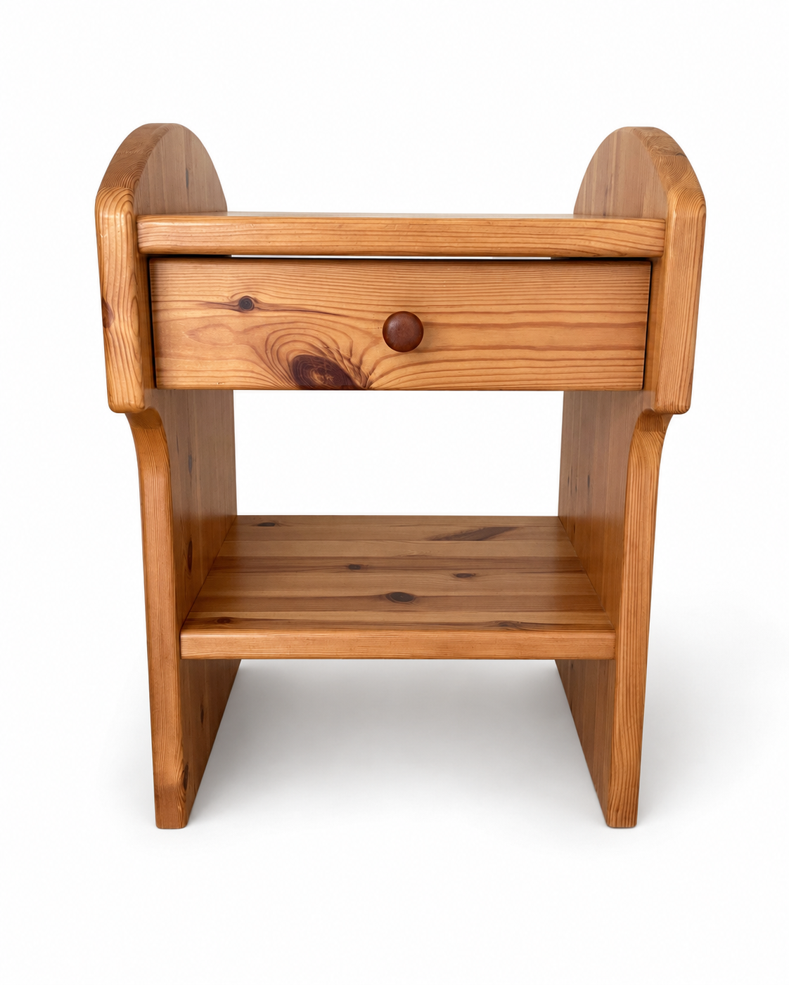 Pair of Vintage Swedish Pine Nightstands, c. 1970s