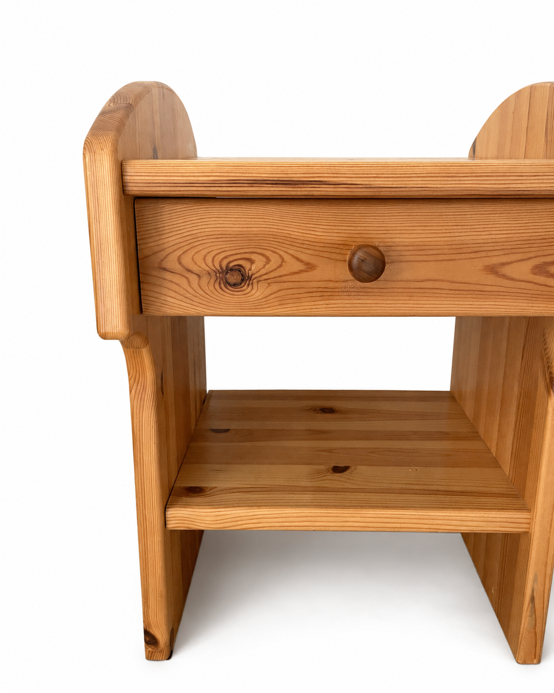 Pair of Vintage Swedish Pine Nightstands, c. 1970s