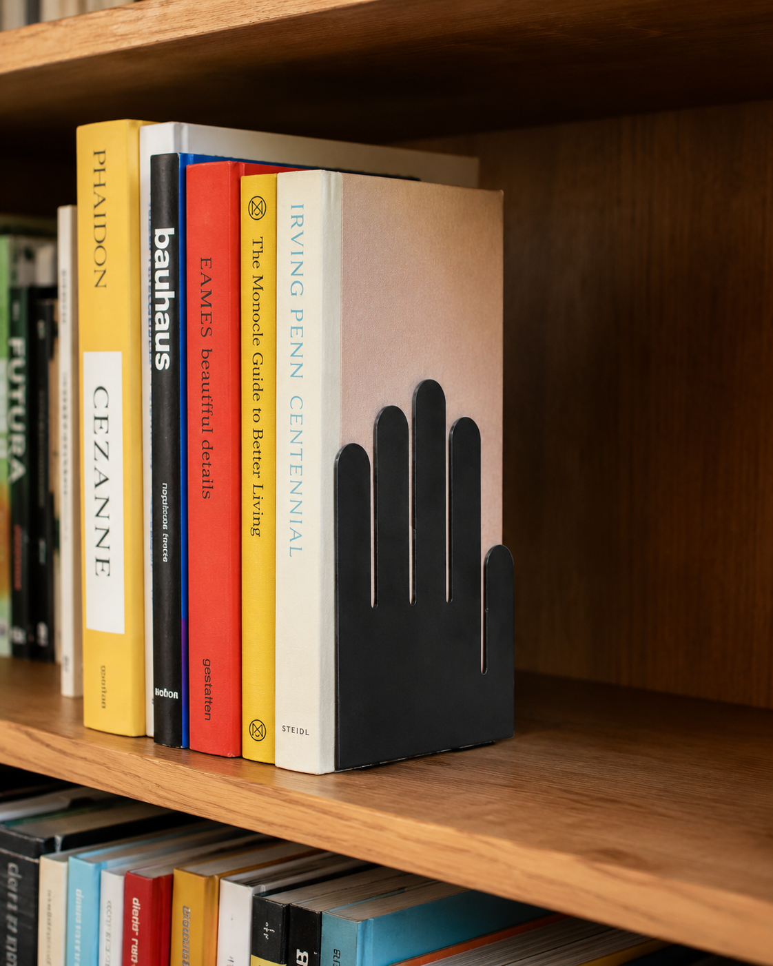 Vintage Black Metal Hand Bookends by Spectrum Designs
