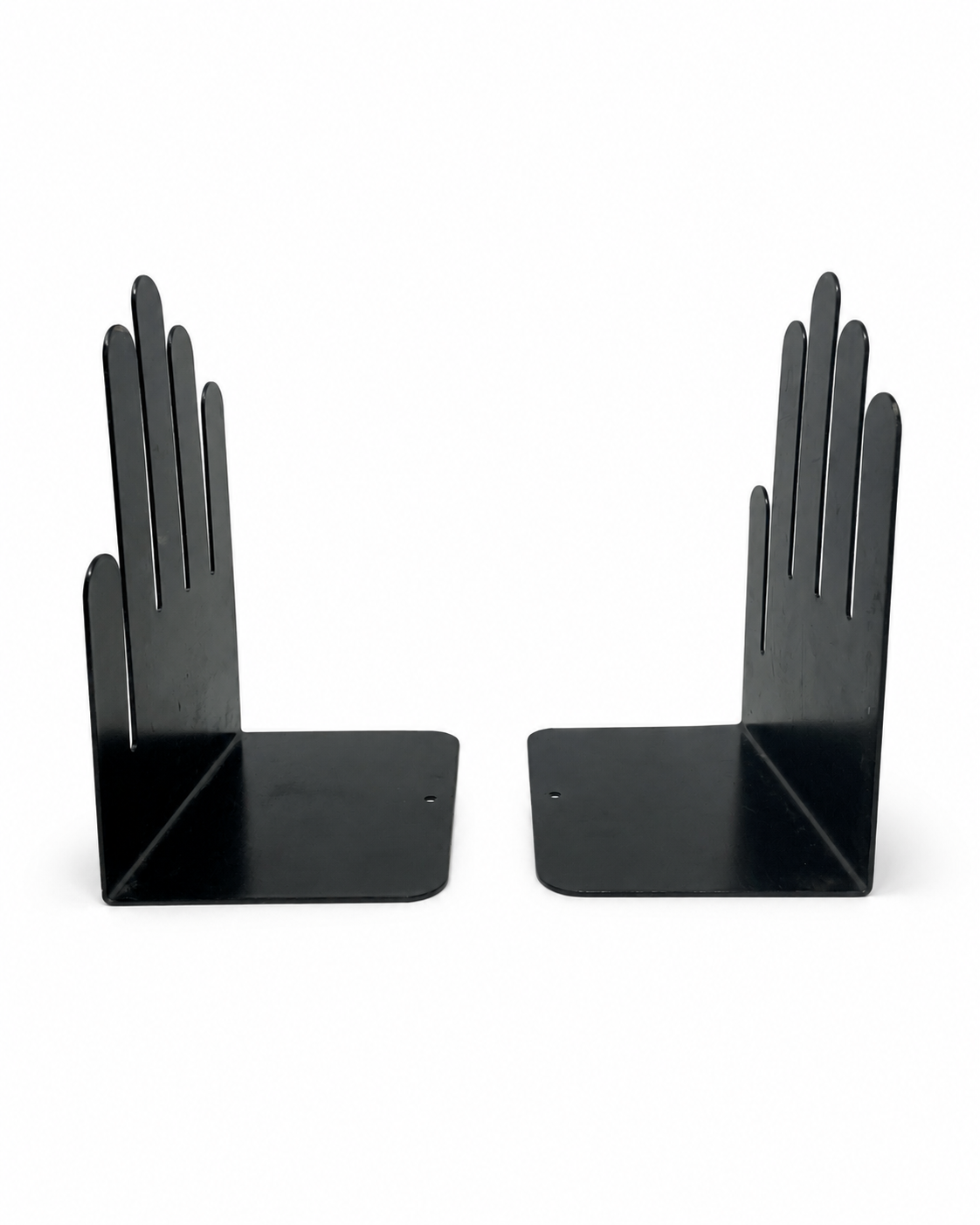 Vintage Black Metal Hand Bookends by Spectrum Designs