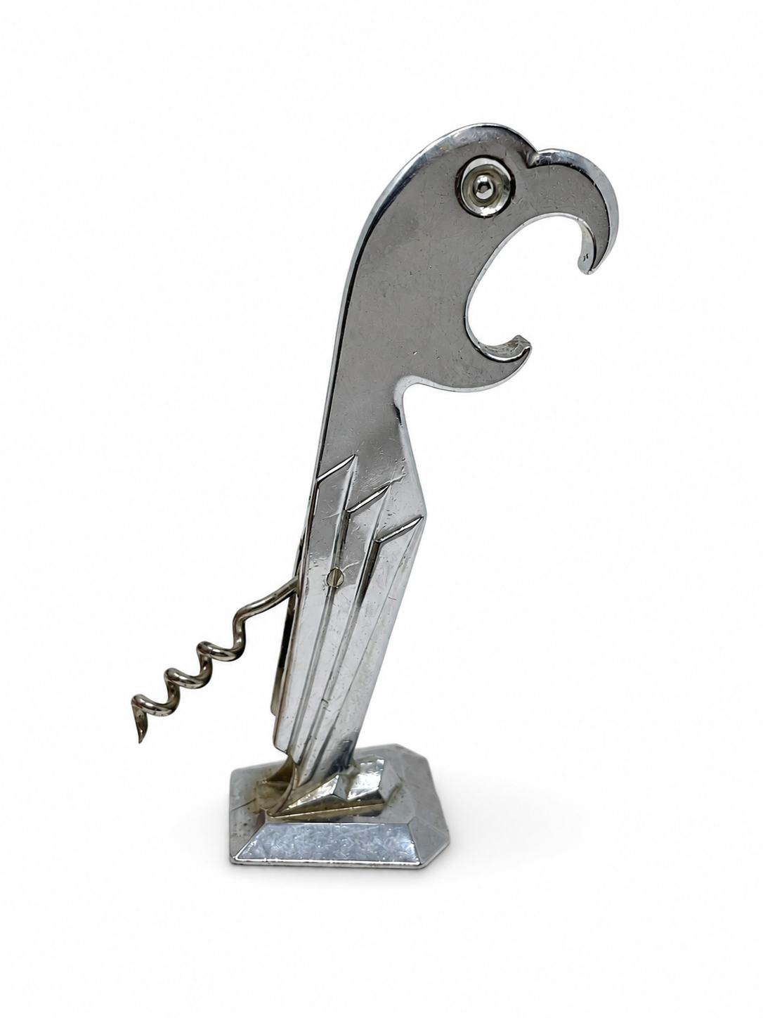 Vintage Negbaur Art Deco Parrot Bottle Opener & Corkscrew
