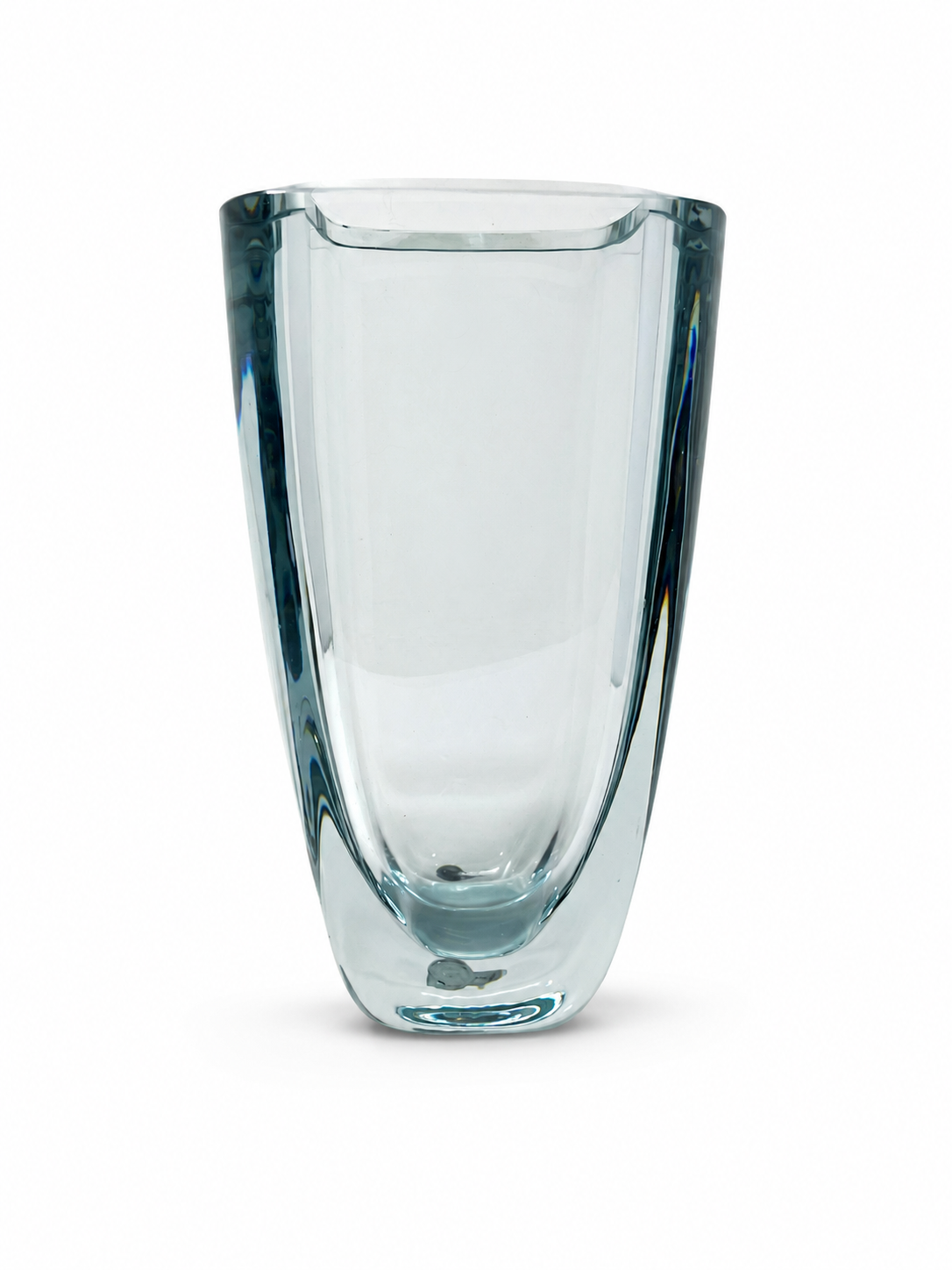 Strömbergshyttan Swedish Swedish Blue Crystal Vase