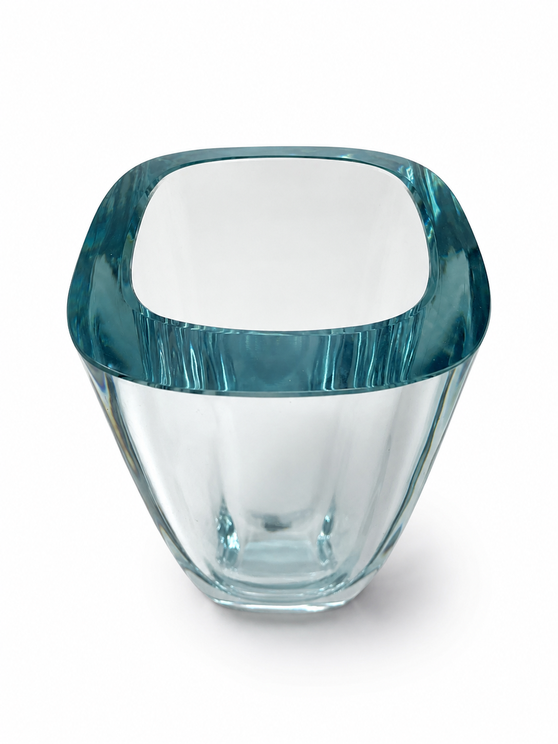 Strömbergshyttan Swedish Swedish Blue Crystal Vase