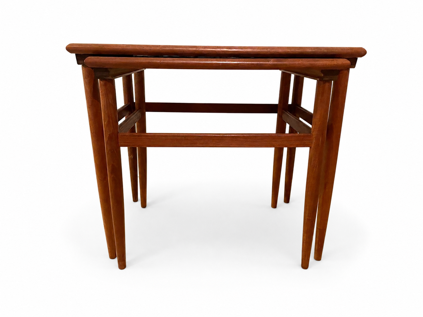 Vintage Danish Teak & Mosaic Tile Nesting Tables, Set of 2, c.1960s