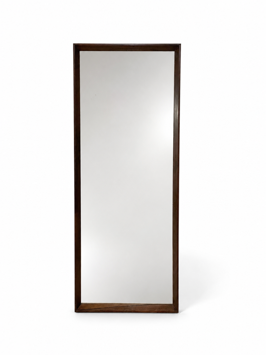 Vintage Danish Rosewood Wall Mirror, 1960s Scandinavian Modern
