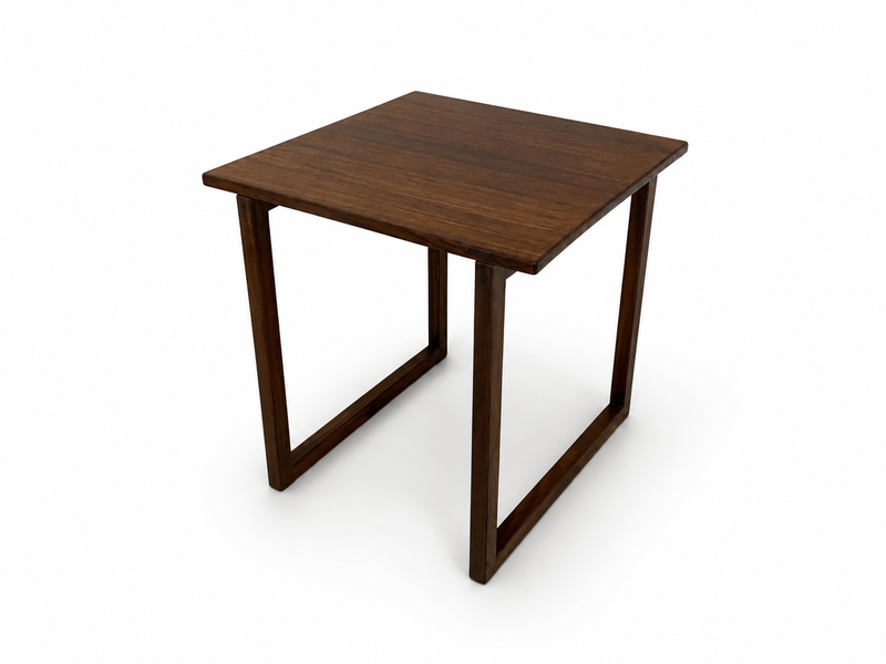 Vintage Danish Rosewood Cube Side Table, c. 1960s, Style of Kai Kristiansen