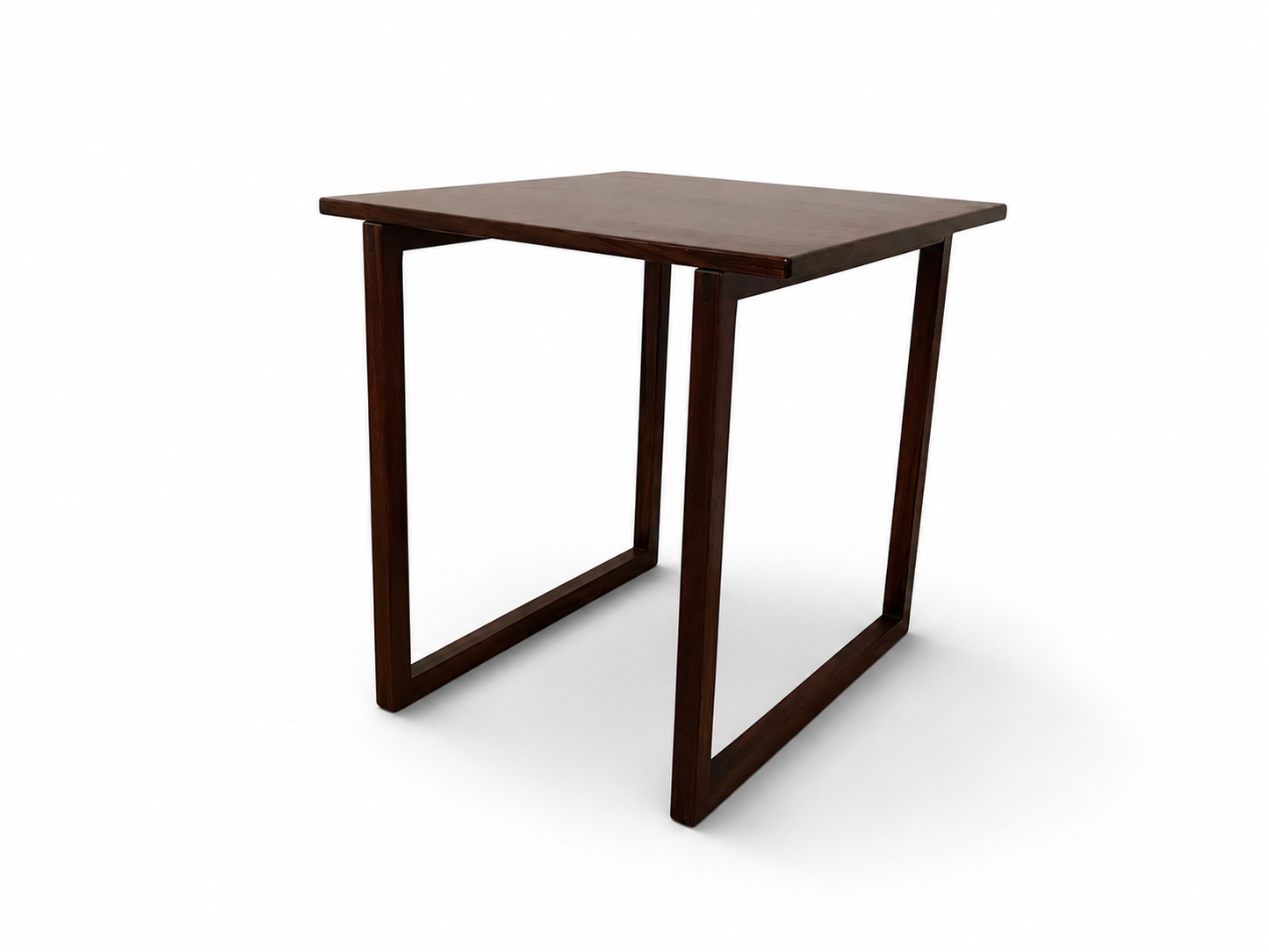 Vintage Danish Rosewood Cube Side Table, c. 1960s, Style of Kai Kristiansen