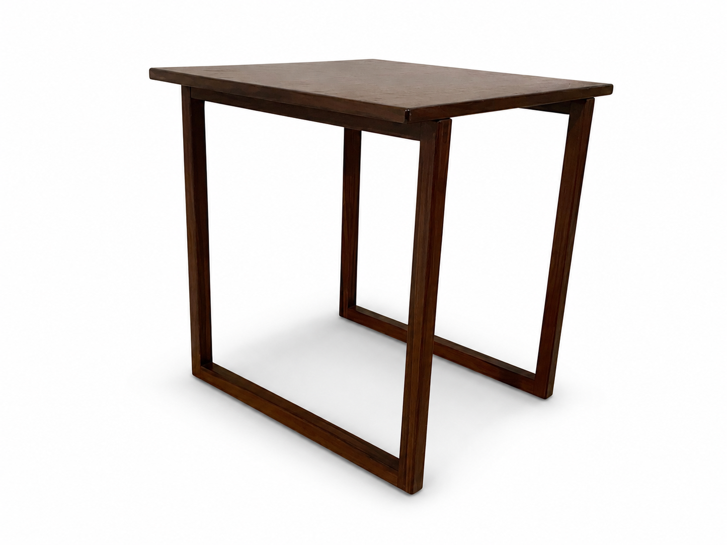 Vintage Danish Rosewood Cube Side Table, c. 1960s, Style of Kai Kristiansen