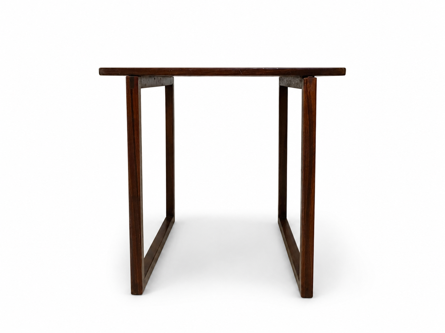 Vintage Danish Rosewood Cube Side Table, c. 1960s, Style of Kai Kristiansen