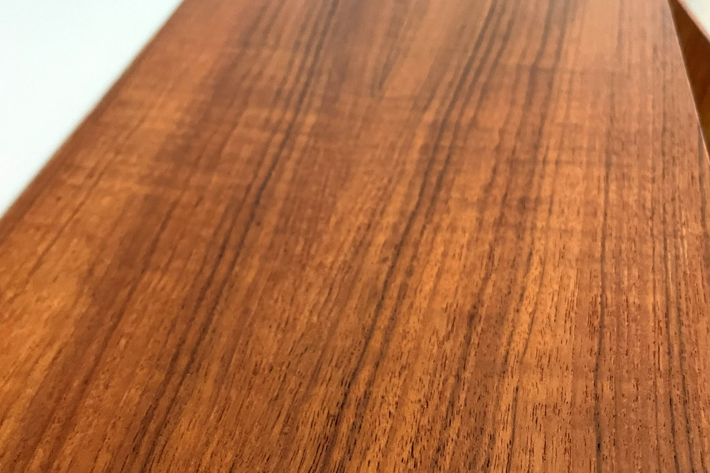 Restored 1960s Danish Teak Nightstand with Drawer and Open Shelf