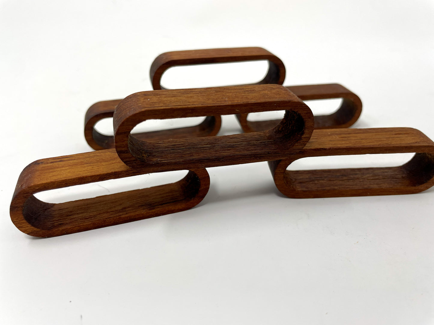 Vintage Bangkok Teak Napkin Rings by Laurids Lønborg Denmark