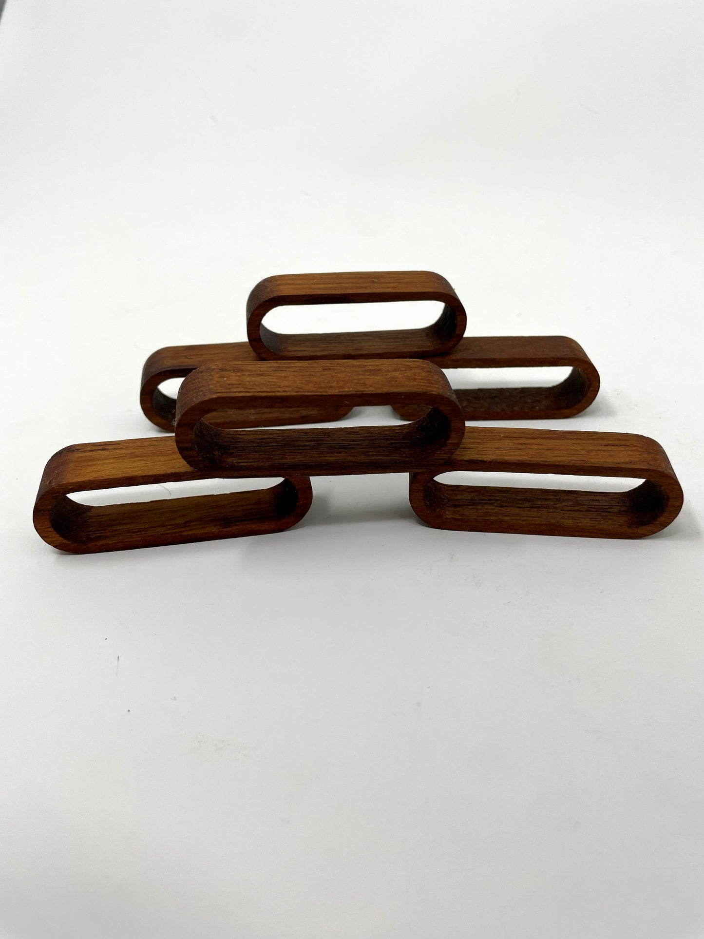 Vintage Bangkok Teak Napkin Rings by Laurids Lønborg Denmark