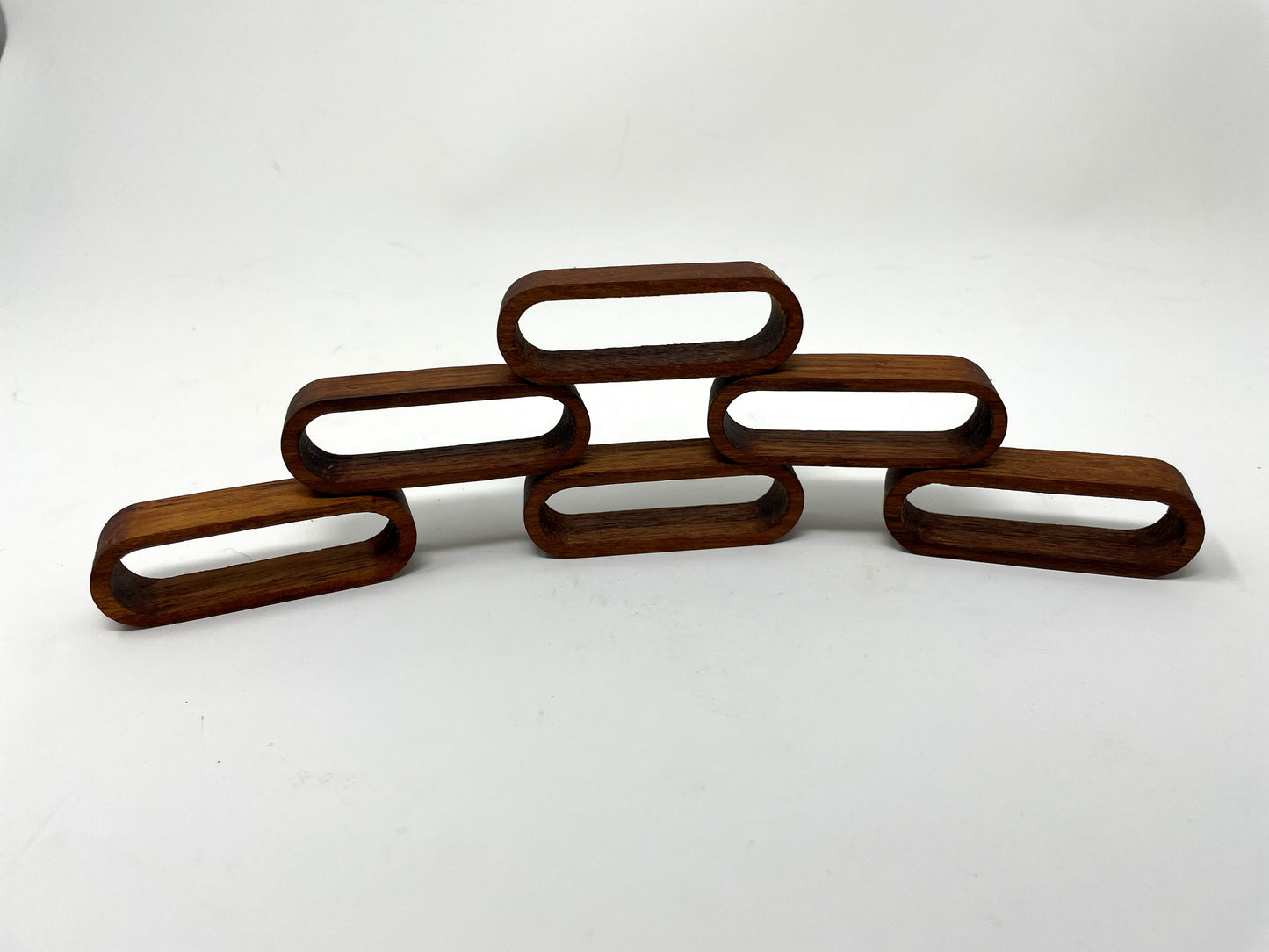 Vintage Bangkok Teak Napkin Rings by Laurids Lønborg Denmark